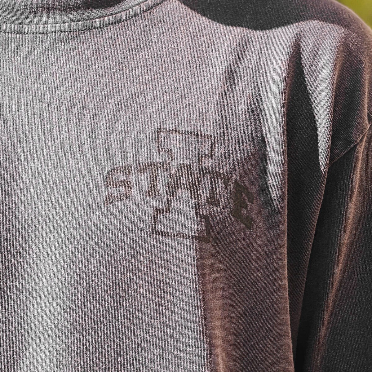 College House Punching Cy Charcoal Heavy Weight Short Sleeve T-shirt front design close up
